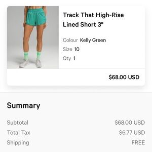 Lululemon Track That High Rise Shorts